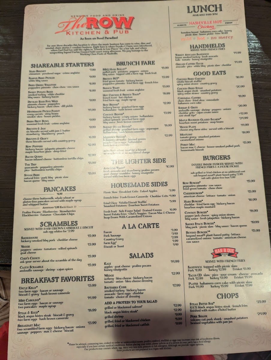 The Row Kitchen & Pub Menu - Image 4
